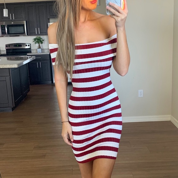 Anthropologie Dresses & Skirts - -Anthropologie New Striped Off Shoulder Dress-